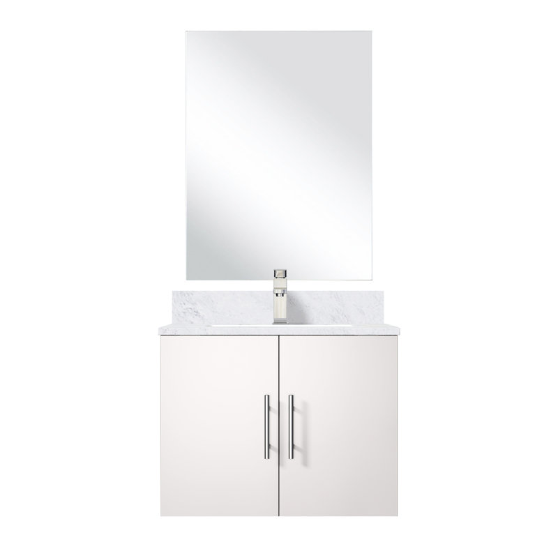 24 po L 22 po x P 22 po, blanc, Blanc lustré