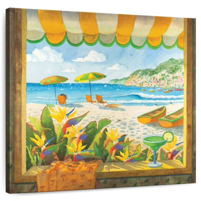 Lilie fenêtre sur la mer ensoleillée