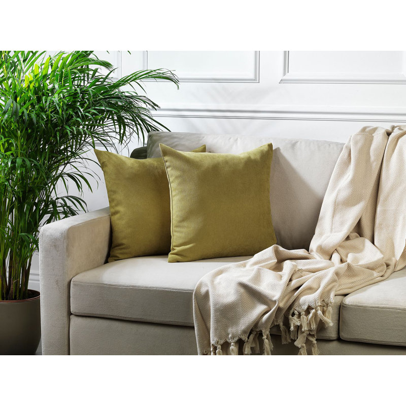 Indoor / Outdoor Square Scatter Cushion Cover - 1PC, 55 x 55cm, Olive green