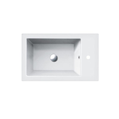 Catalano Verso 65 15.75'' White Ceramic Rectangular Bathroom Sink with Overflow