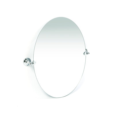 Tiara Oval Wall Mirror | Frameless Beveled Vanity Mirror