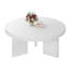 Table basse ronde de 85 cm (33,5 po), table d'appoint ronde avec pieds cannelés et plateau de 3,3 cm (1,3 po) d'épaisseur, idéale pour le salon ou la chambre. Montage facile.-888395988