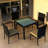 Kaneb Wicker Patio Dining Set with Square Table , Cushions Included-1238269934-1333209758-1333209750