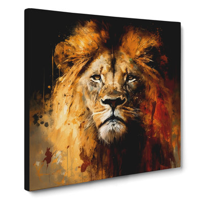 Lion Expressionism - Wrapped Canvas