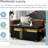 Black Rectangular Table With Faux Marble Top And Drawer Storage, Modern Elegant Coffee ,