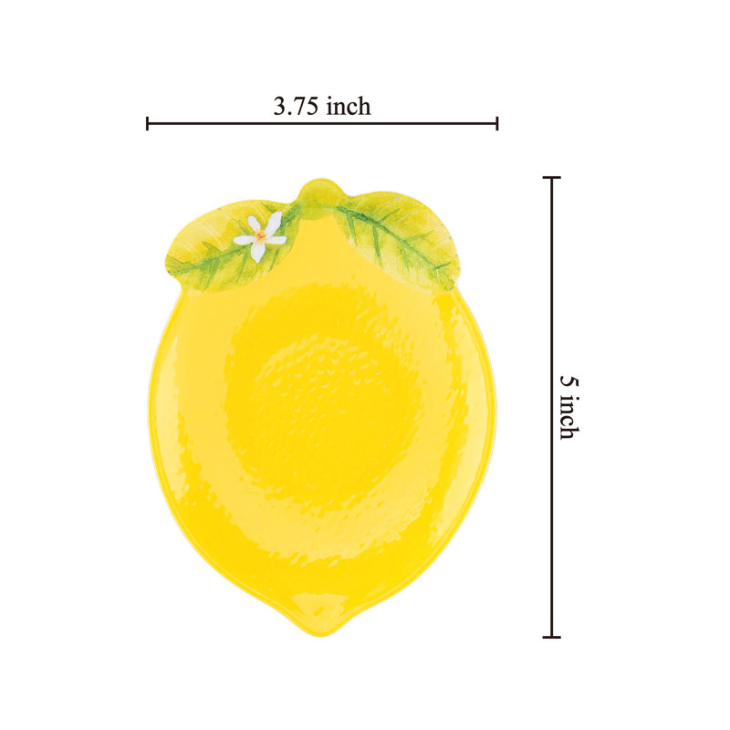 12-Piece Mini Lemon 5" Melamine Plate