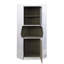 Armoire en aluminium avec 1 tablette, offrant une option de rangement pratique qui rehausse le décor et la fonctionnalité