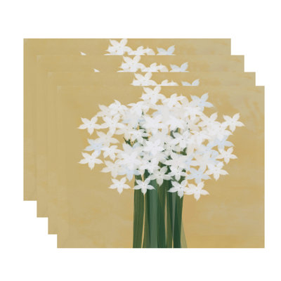 Amanda Polyester Floral Rectangle Placemat
