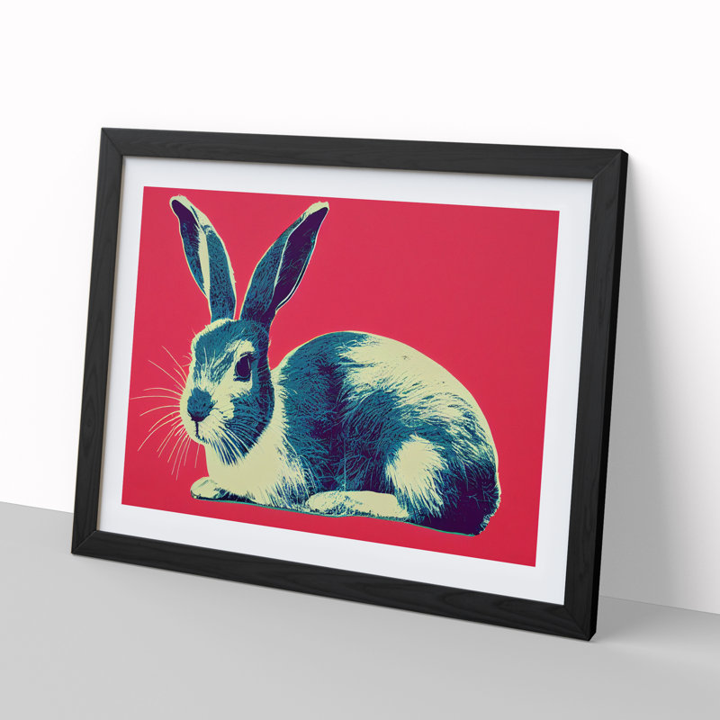 Pop Hare - Single Picture Frame Print, 34cm H x 46cm W x 2cm D