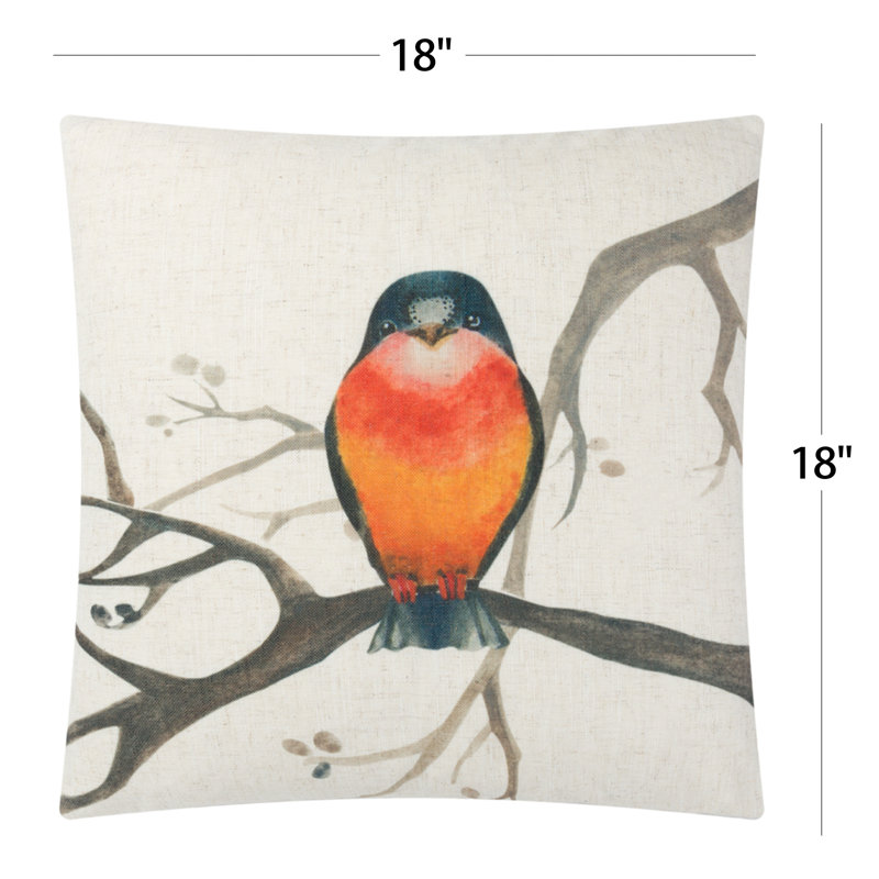 Housse de coussin décoratif décoratif 18 po x 18 po Robin Design