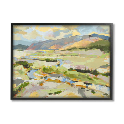 " Lush Green Mountain Landscape " Watercolor Painting