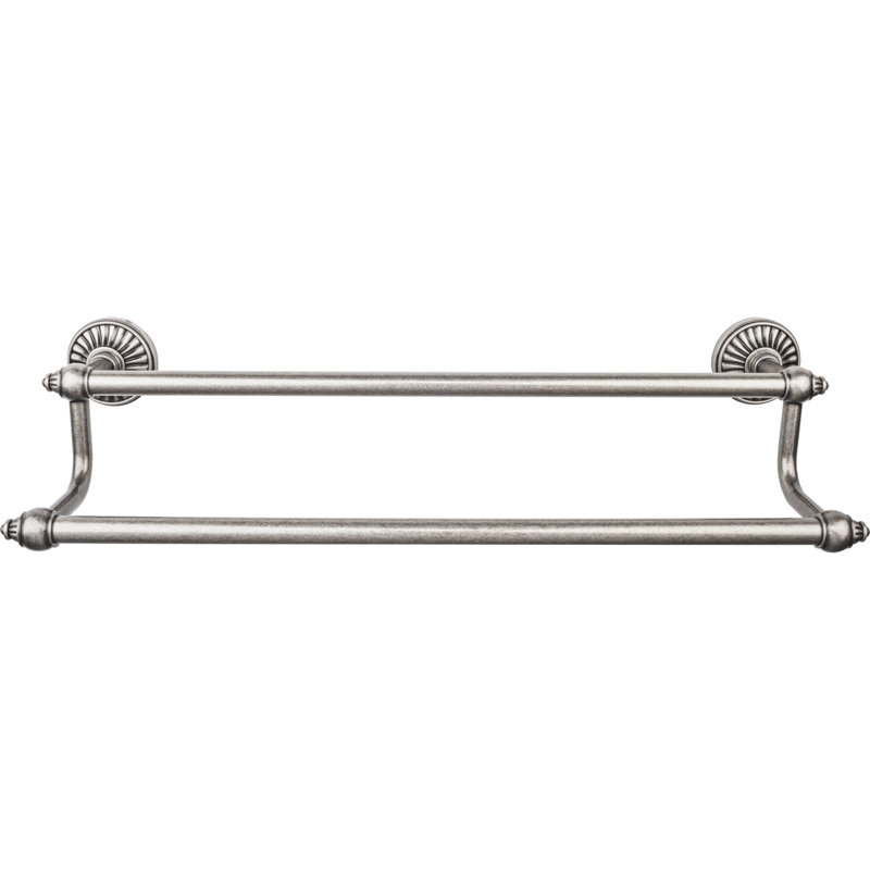 Tuscany Bath Double 32 1/2" Wall Mounted  Towel Bar, Pewter Antique