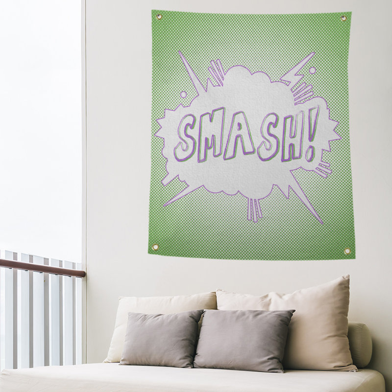 Tapisserie en polyester bd superhero art, H 36 po x l 26 po