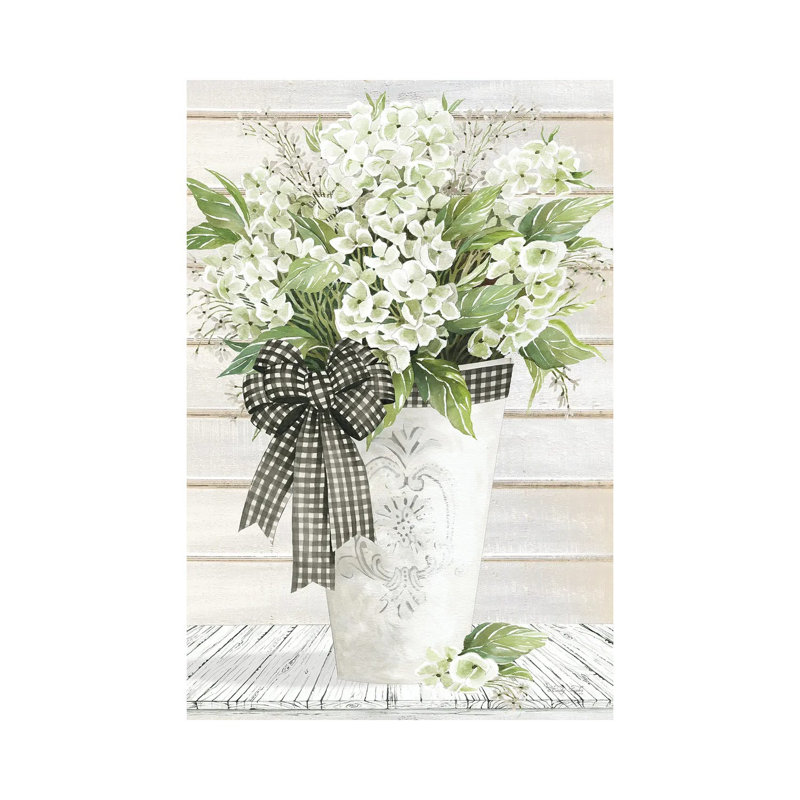 Hortensias blancs - Giclée sur toile tendue avec châssis, H 48 po x l 32 po