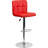 Ahlijah Contemporary Quilted Vinyl Adjustable Height Barstool with Chrome Base-1340993497