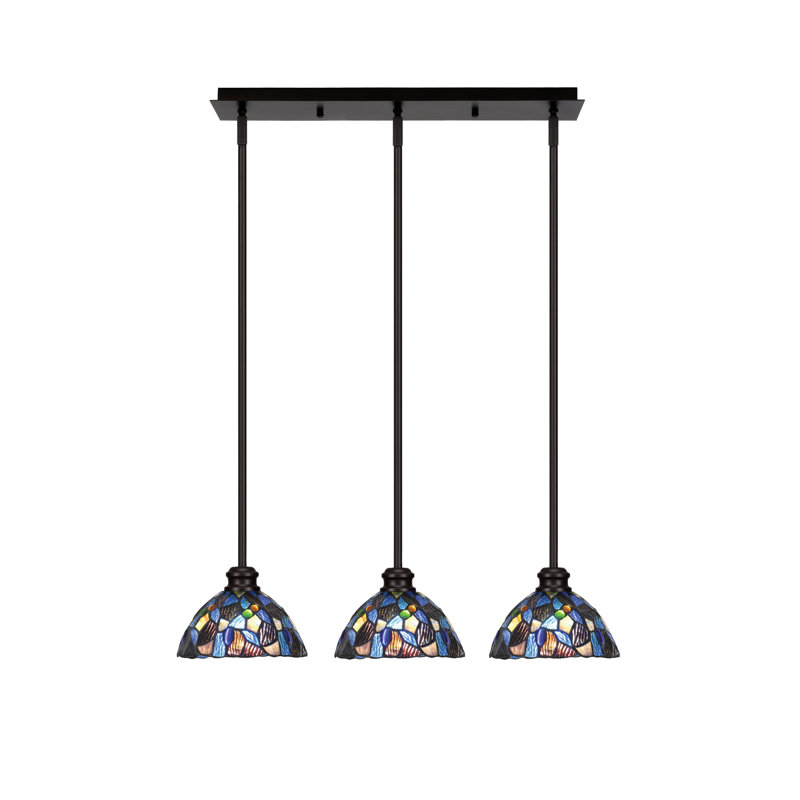 Luminaire suspendu linéaire 3 lumières Edge, Espresso