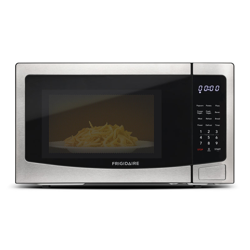 Frigidaire 1.1 Cu. Ft. Countertop Microwave Oven, 1000 Watt, 10 Power Levels, Stainless Steel