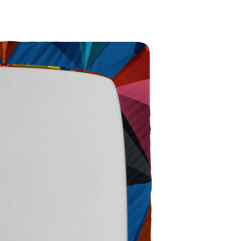 Microfiber Geometric Fitted Sheet, Full Fitted Sheet