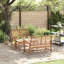 45cm Wide Straight Teak Patio Sectional Set