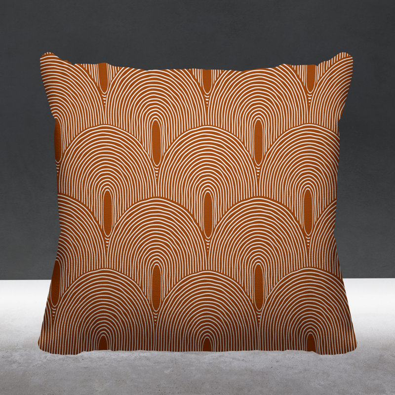 Coussin Limpo, L 17 po x H 17 po, Orange brûlé