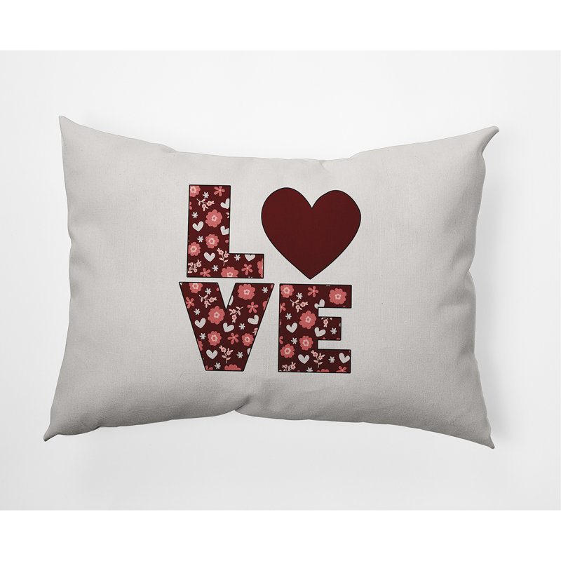 Reversible Throw Pillow, Red/Pink