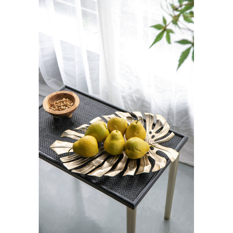 Décoration murale feuille d'or Monstera, H 1,4 po x l 18,9 po x P 13,4 po