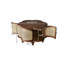 Table basse 31,5 "en bois massif de style français rétro en osier