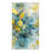Ice Blue And Yellow Themed Floral Decorative Washable Rug-1070308881