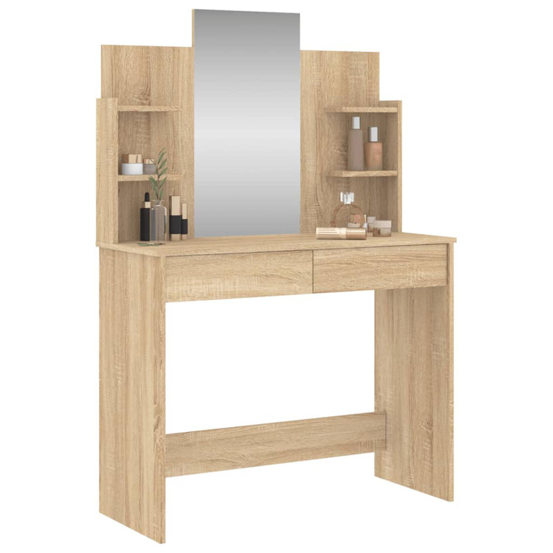 Milad Dressing Table with Mirror, Sonoma Oak