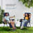 Chaises d'extérieur inclinables avec coussins et porte-gobelets Nestl-113072906