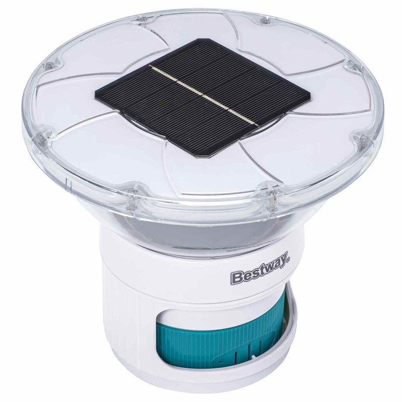 Bestway Floating Solar Light with LED Strip Lights White PC and ABS Pool