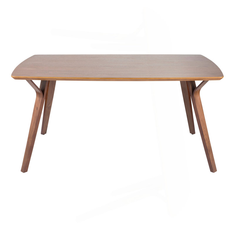 Table de salle à manger moderne Folia Mid-Century en bois de noyer