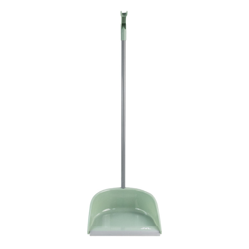 JVL Long Handle Dustpan and Brush Set, Green