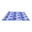 Tapis 100% à motifs lavables à la machine 2989 WSH-PAT3087-BLU-68350344