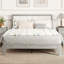 Structure de lit double avec tête de lit, lit plateforme double avec lattes en bois, aucun sommier requis, assemblage facile, finition gris moderne Mid-Century-1649690318-1649690317