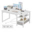 Bureau d'écriture de 122 cm avec tiroir, bureau d'ordinateur réversible de 3 cm d'épaisseur, table de bureau, blanc-1966806072-1966806079