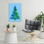 Arbre de Noël abstrait, arbre de Noël coloré et audacieux, impression d'art mural pour paysage d'hiver-1473743815