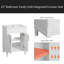 Meuble-lavabo 24 po avec lavabo intégré en céramique, meuble-lavabo à 2 portes et meuble-lavabo simple pour petite et moyenne salle de bain-83959993