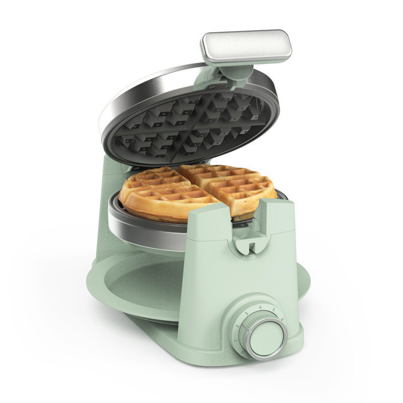 Martha Stewart Rotating Round Waffle Maker, Honeydew, Honeydew