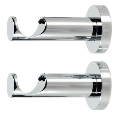 Supports de tringle à rideaux fixés au plafond ou au mur pour tringles à rideaux de 7/8 et 1 pouce de diamètre. Ensemble de 2