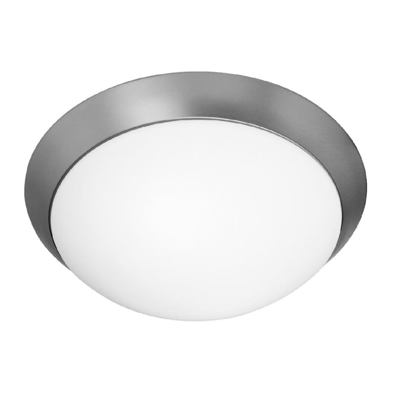 Plafonnier encastré en verre Capp, Blanc, H 4 po x l 13 po x P 13 po