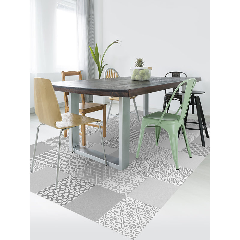 Vickey Geometric Non-Skid Kitchen Mat, Rectangular 133 x 200cm