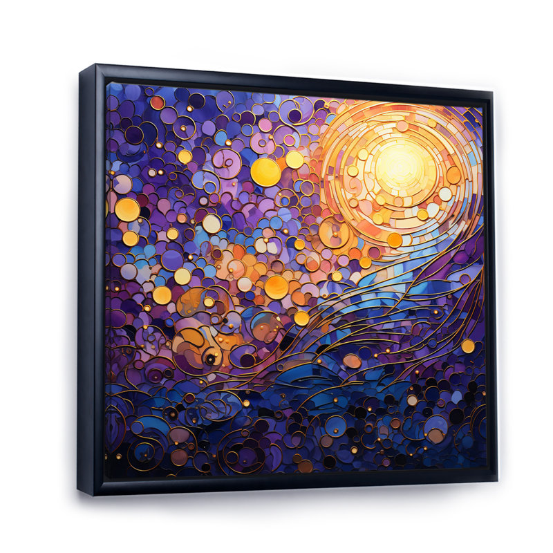Mystic Mosaic I - impression, H 36 po x l 36 po x P 1,5 po, Cadre flottant noir