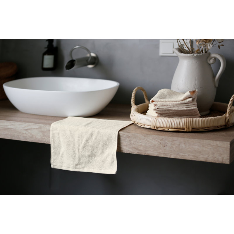 Midweight Fingertip Towel, Natural Brown