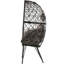Siège de terrasse Cool avec coussin moelleux confortable - Chaise de jardin moderne noire et grise avec dossier rembourré moelleux