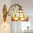 7.9" Tiffany-Style Stained Glass Wall Sconces With Pull Chain