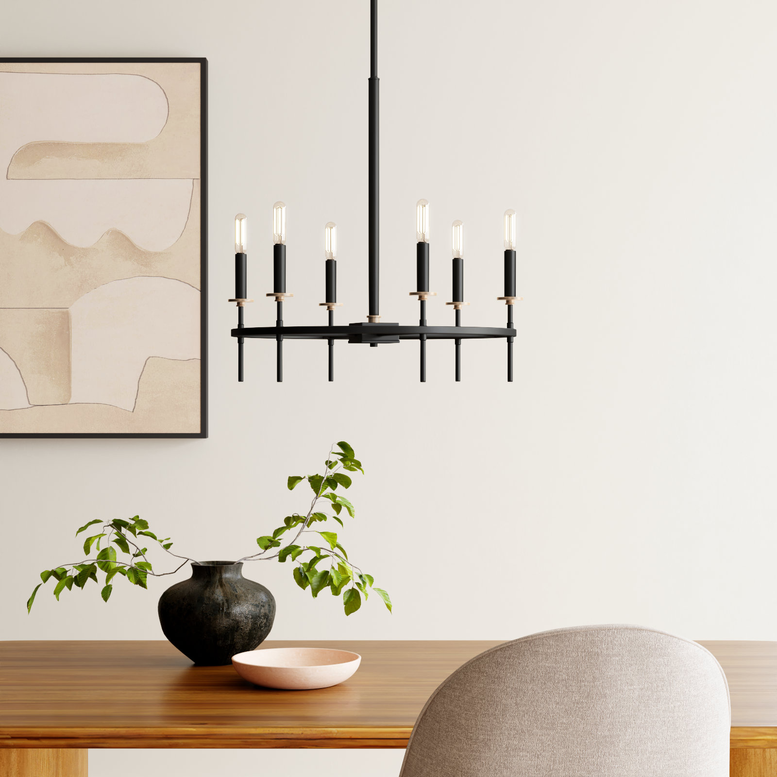 Lennon 6 - Light Dimmable Chandelier