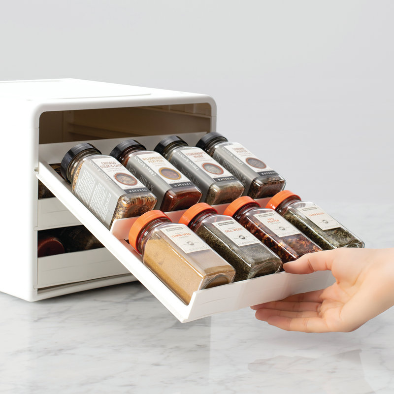 Range-épices YouCopia® SpiceStack®, blanc, rangement pour 24 bouteilles