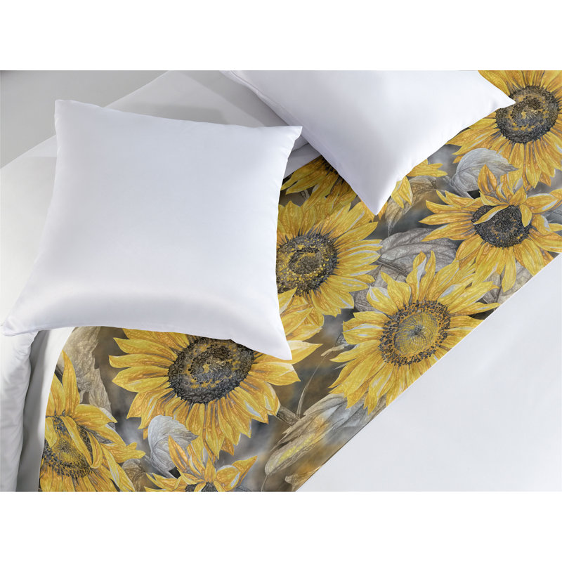 Tapis de couloir Ambesonne Sunflower, Très grand lit