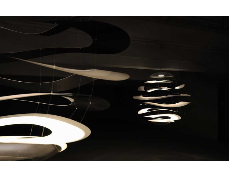 Buckle 1 - Light LED Chandelier, 47.5" H x 47.5" W x 47.5" D